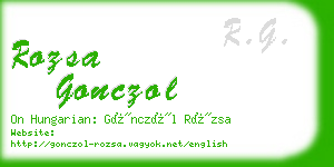 rozsa gonczol business card